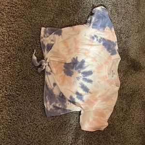 Tide dyed cropped t-shirt